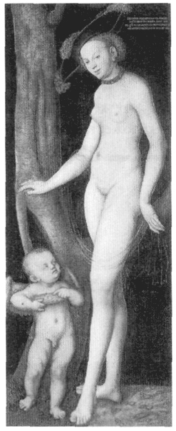 Лукас Кранах Старший. Венера и Купидон